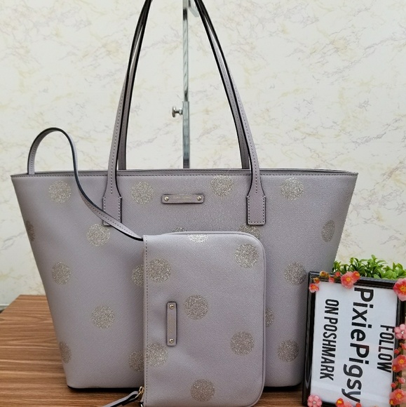 Kate Spade Harmony Haven Polka Dot Glitter Bag Set - Picture 2 of 8